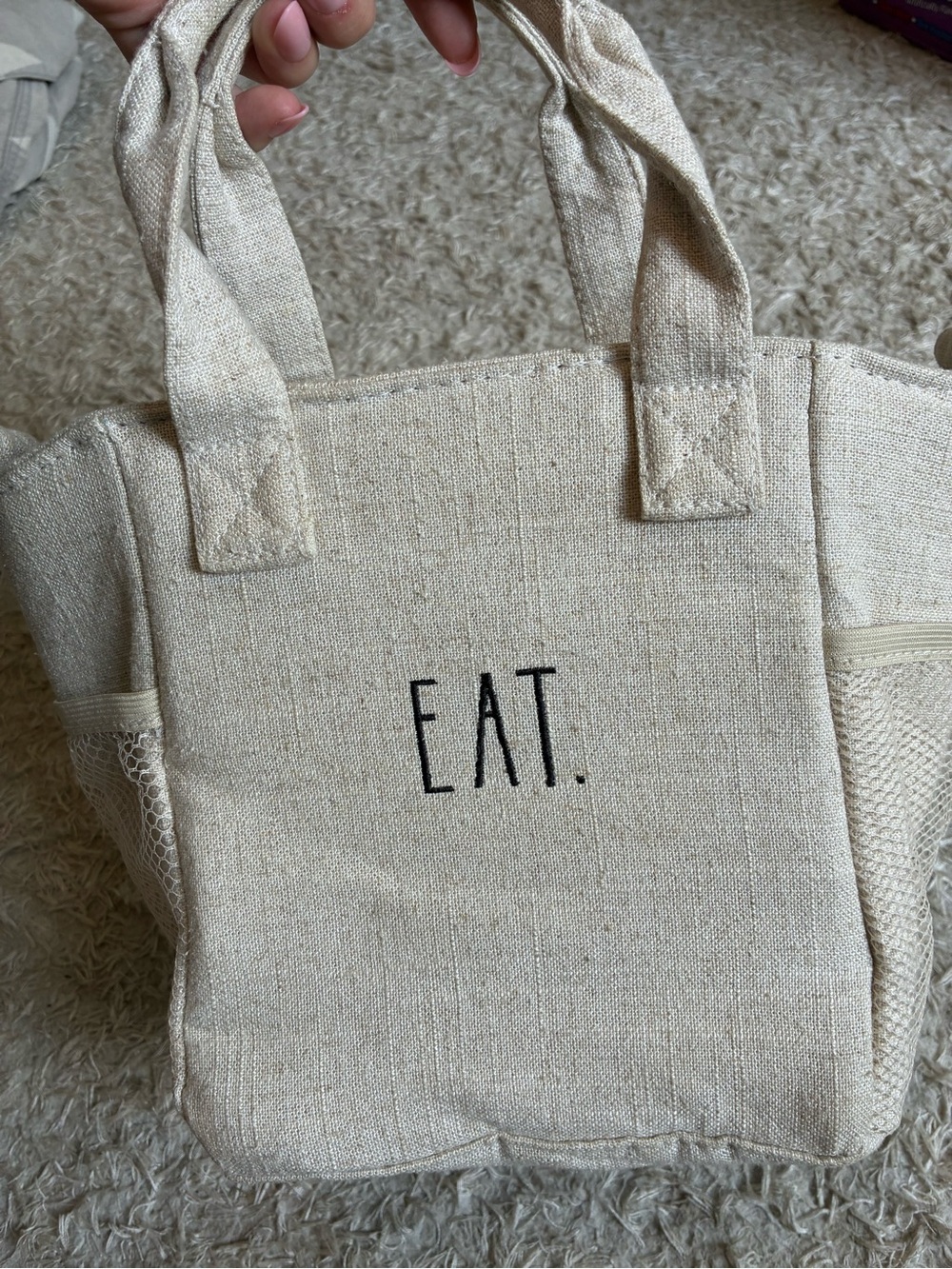 Rae Dunn EAT Beige Lunch Box